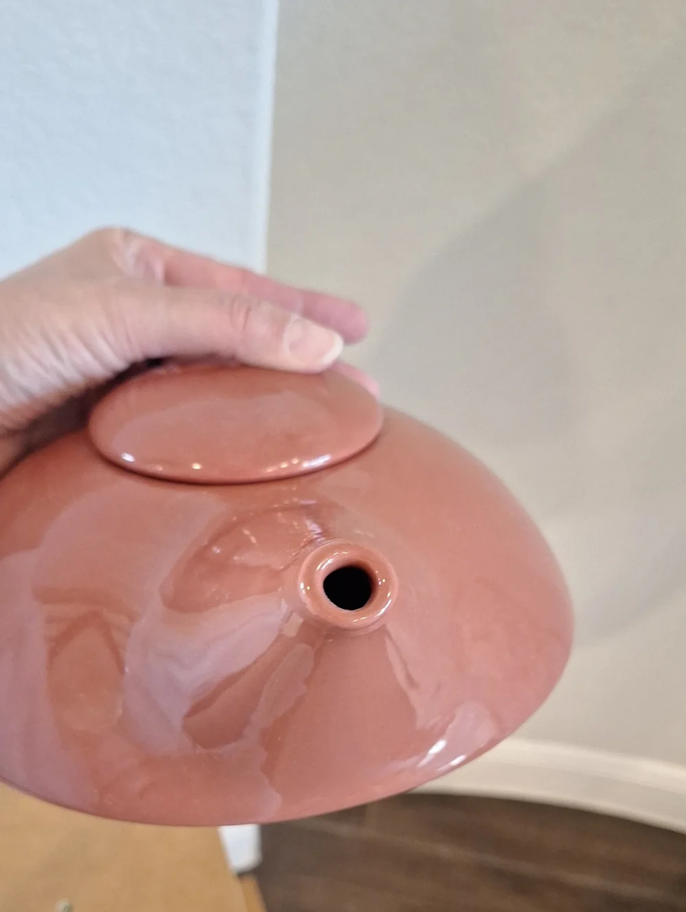 Vintage Post Modern Claudia Shuride Teapot Burnt Orange / Red